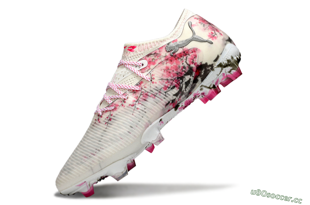 Men's Puma Future 8 Ultimate FG Firm Ground Low-Tops Football Boots - Beige/Pink/Brown 5