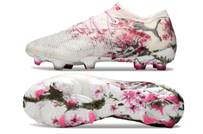 Men's Puma Future 8 Ultimate FG Firm Ground Low-Tops Football Boots - Beige/Pink/Brown