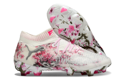 Men's Puma Future 8 Ultimate FG Firm Ground Low-Tops Football Boots - Beige/Pink/Brown