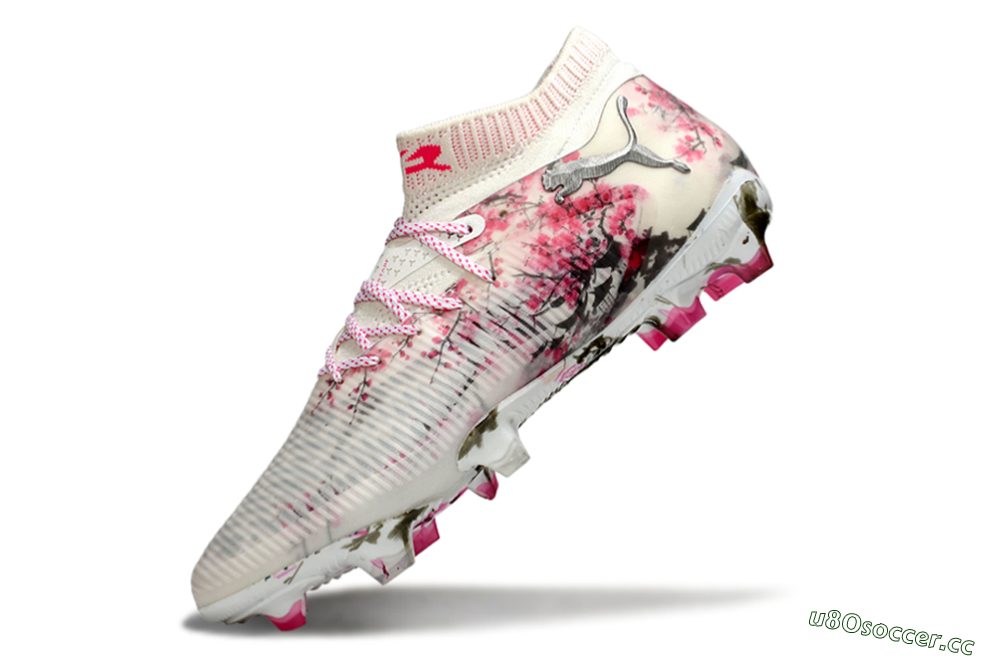 Men's Puma Future 8 Ultimate FG Firm Ground Low-Tops Football Boots - Beige/Pink/Brown 5