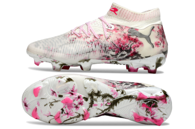 Men's Puma Future 8 Ultimate FG Firm Ground Low-Tops Football Boots - Beige/Pink/Brown