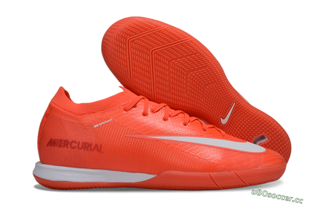 Men's Nike Air Zoom Mercurial Vapor 16 Elite IC Indoor & Futsal Low-Tops Football Shoes - Red/White 2