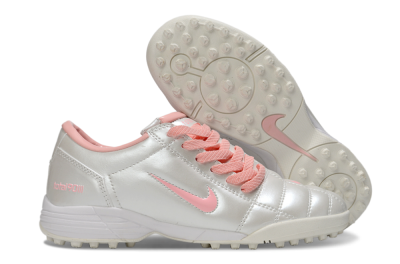 Unisex Nike Total 90 III TF Artificial Turf Low-Tops Football Shoes - Beige/Pink/White