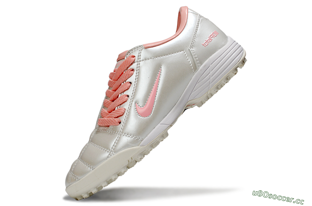 Unisex Nike Total 90 III TF Artificial Turf Low-Tops Football Shoes - Beige/Pink/White 5