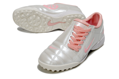 Unisex Nike Total 90 III TF Artificial Turf Low-Tops Football Shoes - Beige/Pink/White