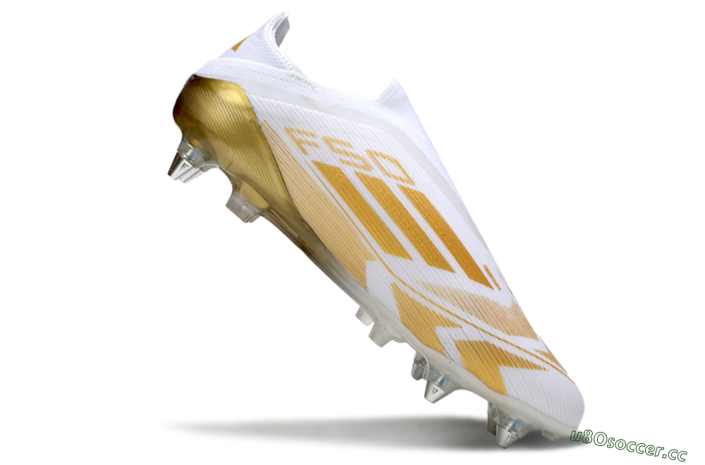 Men's Adidas F50 Elite Laceless SG Soft Ground Low-Tops Football Boots - White/Gold 4
