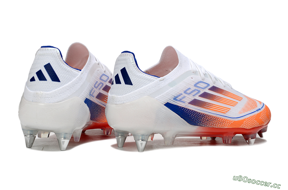 Men's Adidas F50 Elite SG Soft Ground Low-Tops Football Boots - White/Red/Blue 6