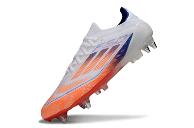 Men's Adidas F50 Elite SG Soft Ground Low-Tops Football Boots - White/Red/Blue