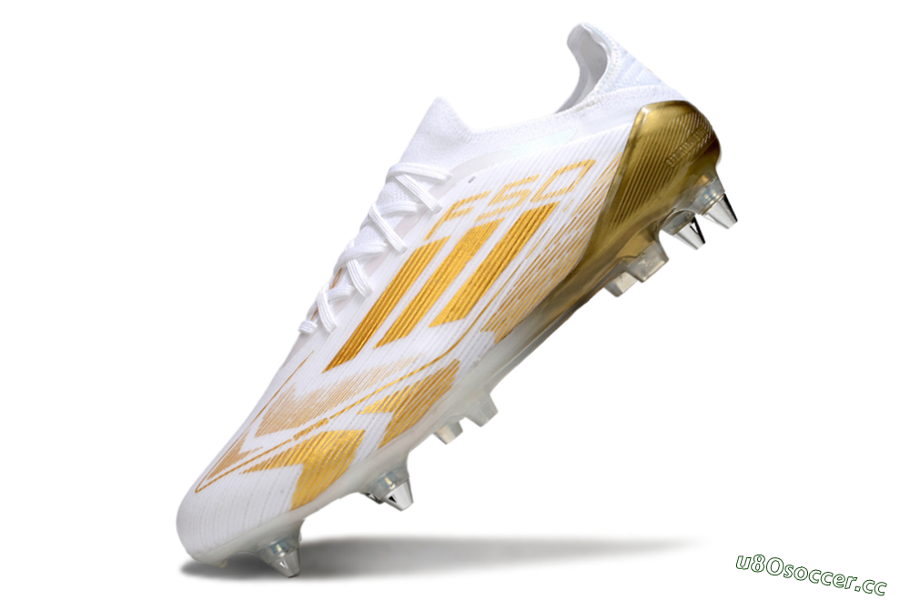 Men's Adidas F50 Elite SG Soft Ground Low-Tops Football Boots - White/Gold 5