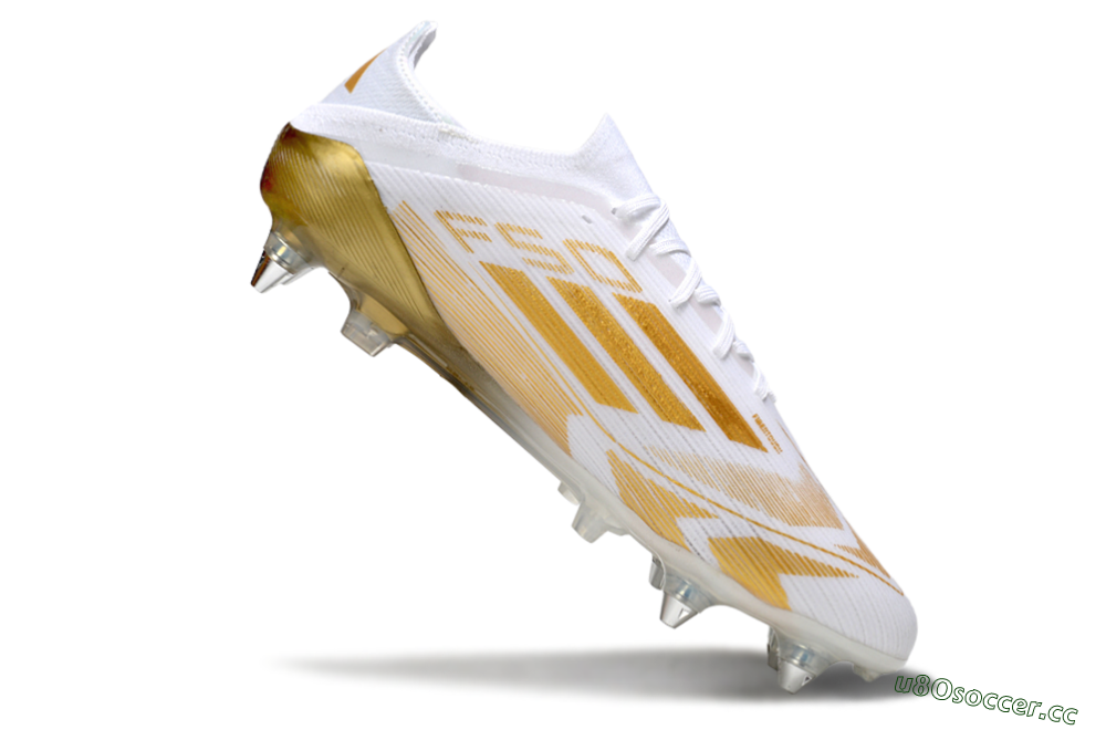 Men's Adidas F50 Elite SG Soft Ground Low-Tops Football Boots - White/Gold 4