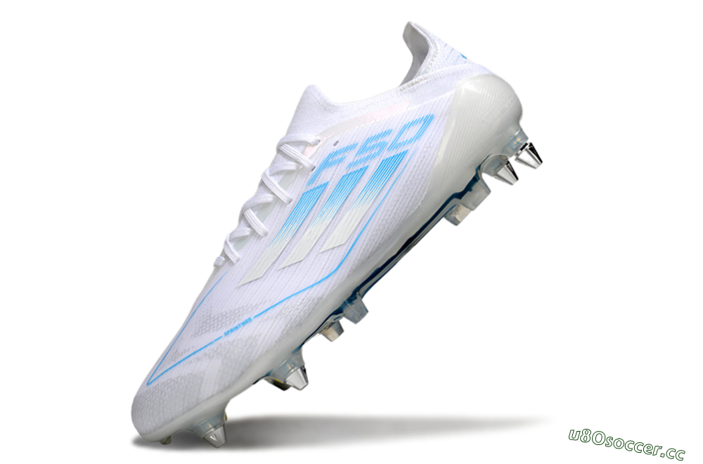 Men's Adidas F50 Elite SG Soft Ground Low-Tops Football Boots - White/Blue 5