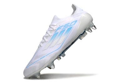 Men's Adidas F50 Elite SG Soft Ground Low-Tops Football Boots - White/Blue