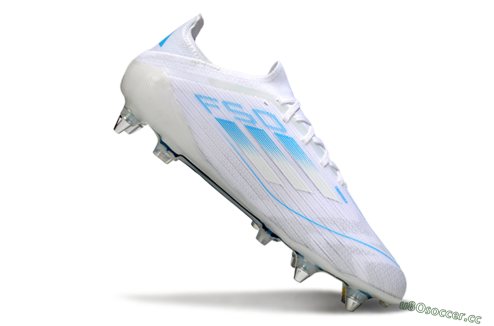 Men's Adidas F50 Elite SG Soft Ground Low-Tops Football Boots - White/Blue 4