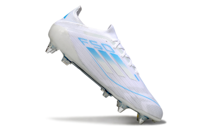 Men's Adidas F50 Elite SG Soft Ground Low-Tops Football Boots - White/Blue