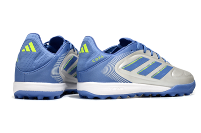 Men's Adidas Copa Pure 3 TF Artificial Turf Low-Tops Football Shoes - Silver/Blue/Yellow