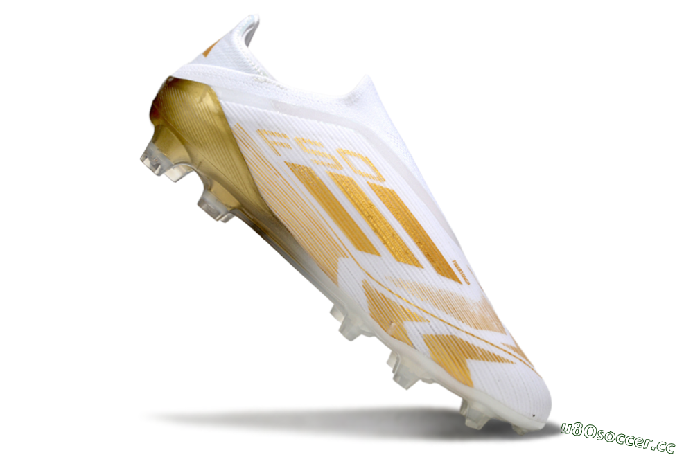 Men's Adidas F50 Elite Laceless FG Firm Ground Low-Tops Football Boots - White/Gold 4