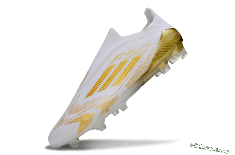Men's Adidas F50 Elite Laceless FG Firm Ground Low-Tops Football Boots - White/Gold 5