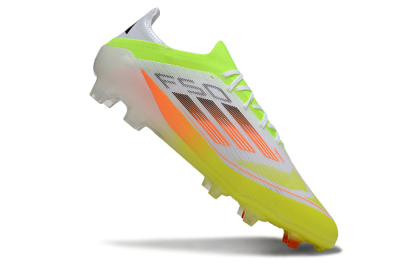 Men's Adidas F50 Elite FG Firm Ground Low-Tops Football Boots - White/Yellow/Orange