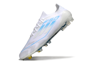 Men's Adidas F50 Elite FG Firm Ground Low-Tops Football Boots - White/Blue