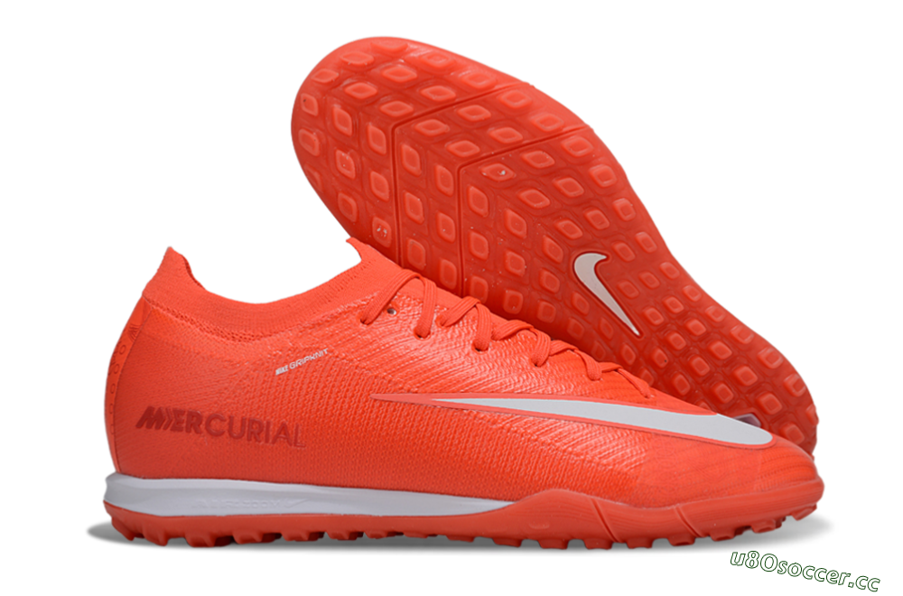 Unisex Nike Air Zoom Mercurial Vapor 16 Elite TF Artificial Turf Low-Tops Football Shoes - Red/White 2