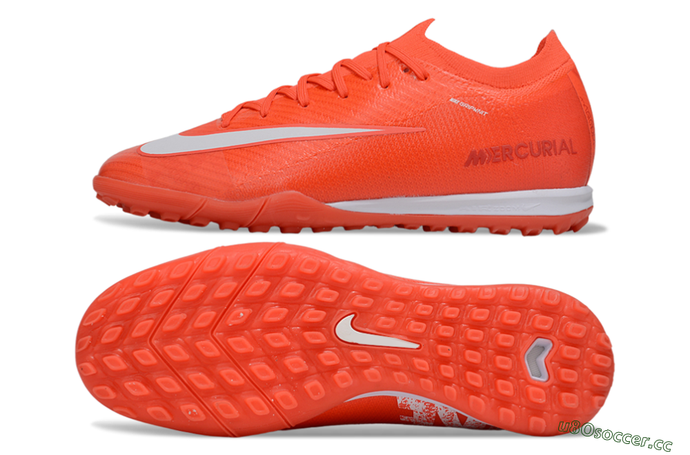 Unisex Nike Air Zoom Mercurial Vapor 16 Elite TF Artificial Turf Low-Tops Football Shoes - Red/White 1