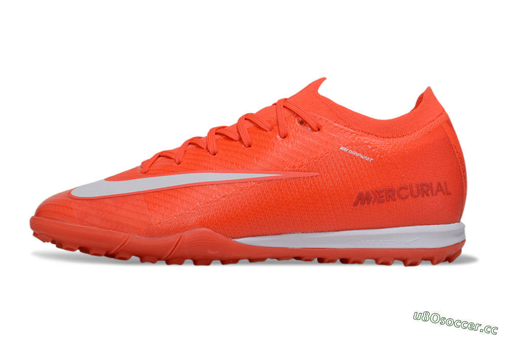 Unisex Nike Air Zoom Mercurial Vapor 16 Elite TF Artificial Turf Low-Tops Football Shoes - Red/White 0
