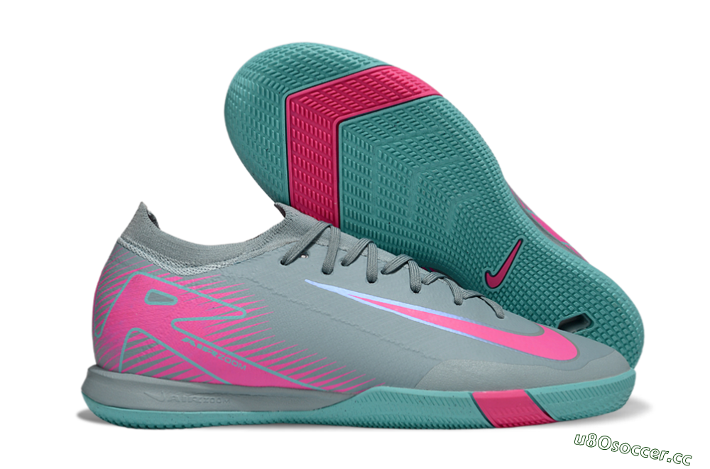 Unisex Nike Air Zoom Mercurial Vapor 16 Elite IC Indoor & Futsal Low-Tops Football Shoes - Blue/Pink/White 2