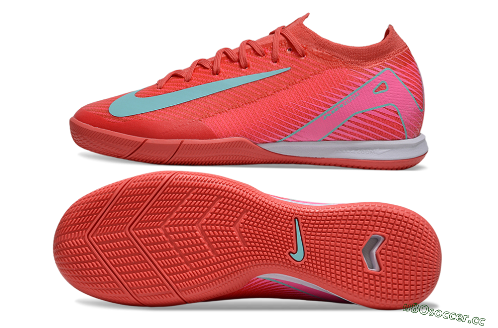 Unisex Nike Air Zoom Mercurial Vapor 16 Elite IC Indoor & Futsal Low-Tops Football Shoes - Red/Jade/White 1