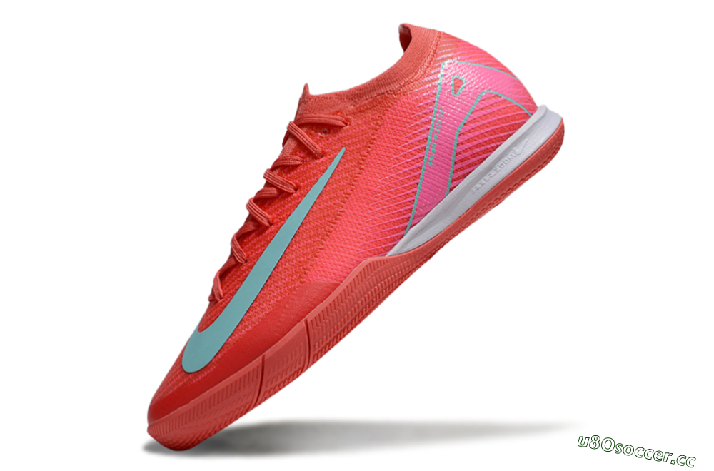 Unisex Nike Air Zoom Mercurial Vapor 16 Elite IC Indoor & Futsal Low-Tops Football Shoes - Red/Jade/White 5