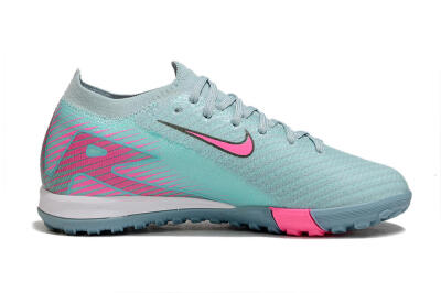 Kids Nike Air Zoom Mercurial Vapor 16 Elite TF Artificial Turf Low-Tops Football Shoes - Jade/Pink/White