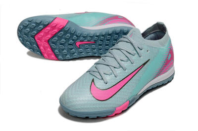Kids Nike Air Zoom Mercurial Vapor 16 Elite TF Artificial Turf Low-Tops Football Shoes - Jade/Pink/White