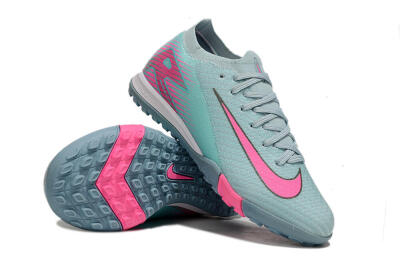 Kids Nike Air Zoom Mercurial Vapor 16 Elite TF Artificial Turf Low-Tops Football Shoes - Jade/Pink/White