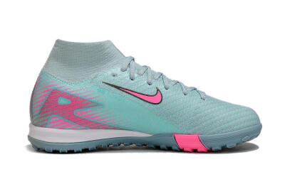 Kids Nike Air Zoom Mercurial Superfly 10 Elite TF Artificial Turf High-Tops Football Shoes - Jade/Pink
