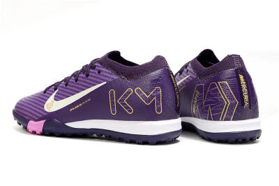 Kids Nike Air Zoom Mercurial Vapor 16 Elite TF Artificial Turf Low-Tops Football Shoes - Purple/White/Gold
