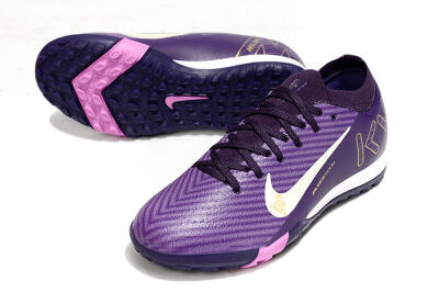 Kids Nike Air Zoom Mercurial Vapor 16 Elite TF Artificial Turf Low-Tops Football Shoes - Purple/White/Gold