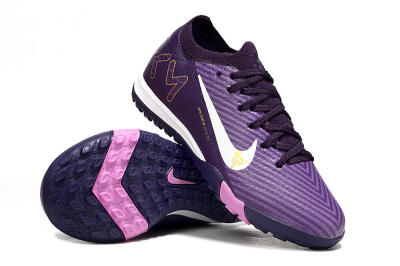 Kids Nike Air Zoom Mercurial Vapor 16 Elite TF Artificial Turf Low-Tops Football Shoes - Purple/White/Gold