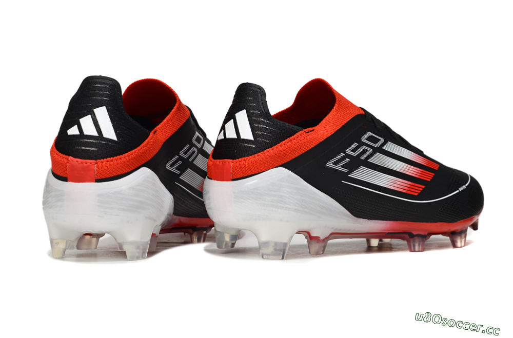 Men's Adidas F50 Elite FG Firm Ground Low-Tops Football Boots - Black/Red/White 6