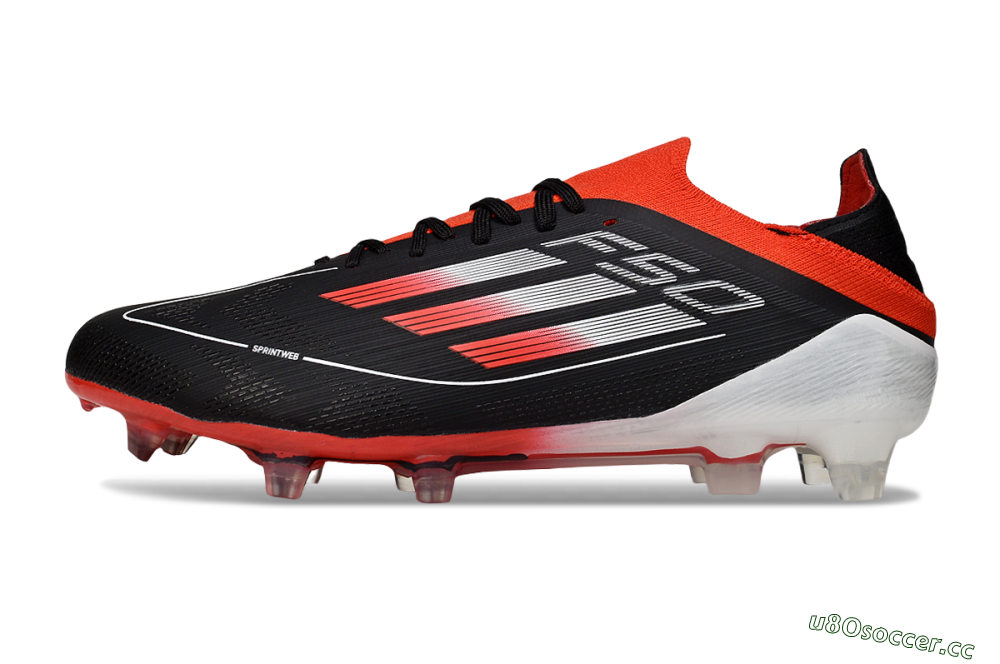 Men's Adidas F50 Elite FG Firm Ground Low-Tops Football Boots - Black/Red/White 0