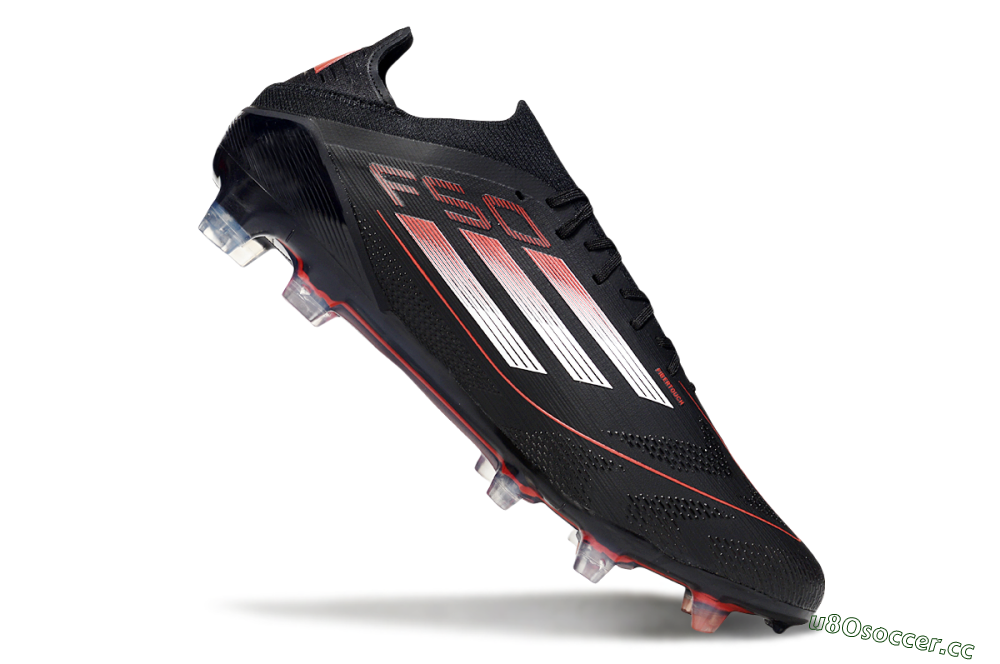 Men's Adidas F50 Elite FG Firm Ground Low-Tops Football Boots - Black/Silver/Red 4