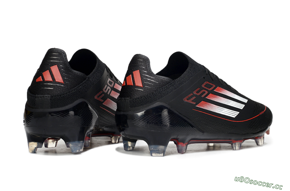 Men's Adidas F50 Elite FG Firm Ground Low-Tops Football Boots - Black/Silver/Red 6