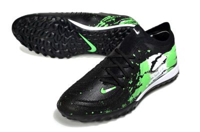 Men's Nike Phantom GX 2 Elite TF Artificial Turf Low-Tops Football Shoes - Black/Green/White