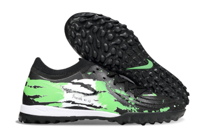 Men's Nike Phantom GX 2 Elite TF Artificial Turf Low-Tops Football Shoes - Black/Green/White