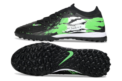 Men's Nike Phantom GX 2 Elite TF Artificial Turf Low-Tops Football Shoes - Black/Green/White