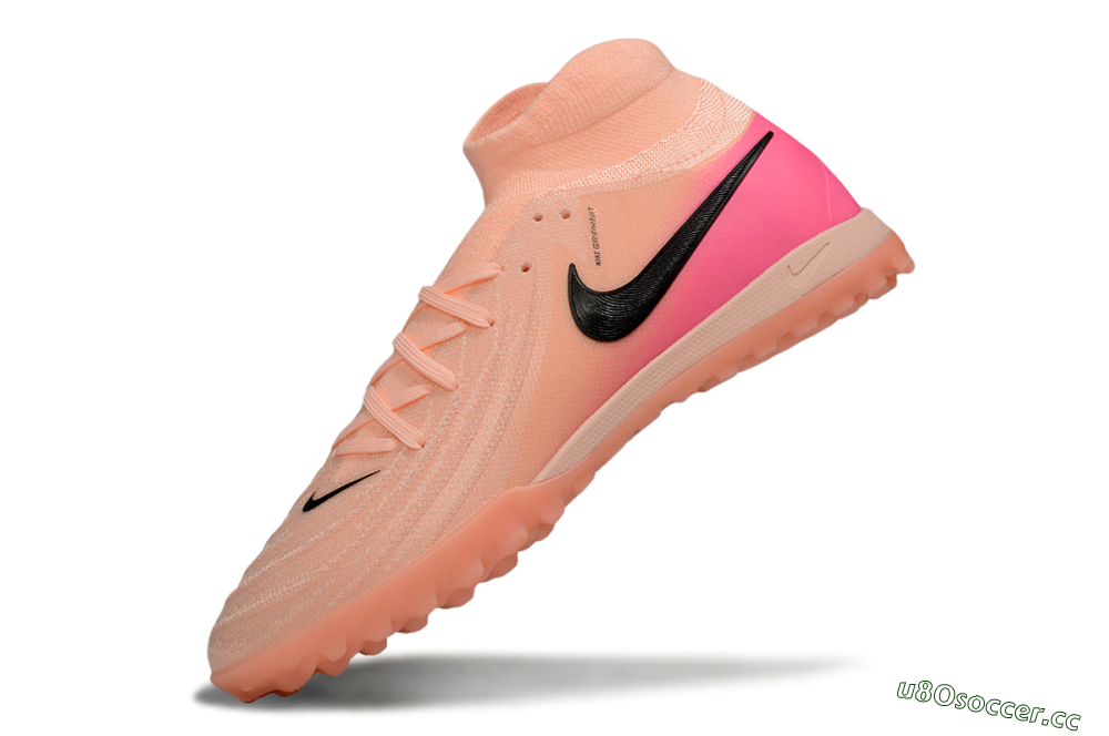 Men's Nike Phantom Luna Elite TF Artificial Turf High-Tops Football Shoes - Pink/Black 5