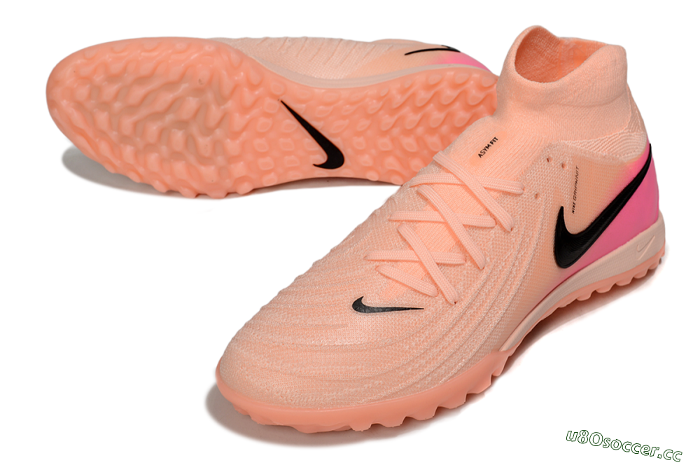 Men's Nike Phantom Luna Elite TF Artificial Turf High-Tops Football Shoes - Pink/Black 3