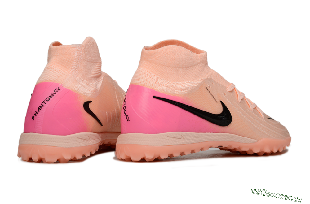 Men's Nike Phantom Luna Elite TF Artificial Turf High-Tops Football Shoes - Pink/Black 6
