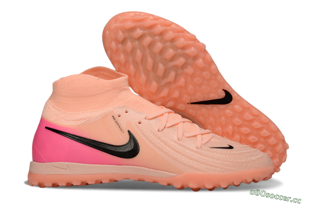 Men's Nike Phantom Luna Elite TF Artificial Turf High-Tops Football Shoes - Pink/Black 2