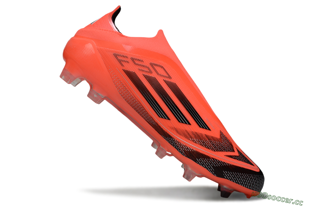 Men's Adidas F50 Elite Laceless FG Firm Ground Low-Tops Football Boots - Red/Black/Silver 4
