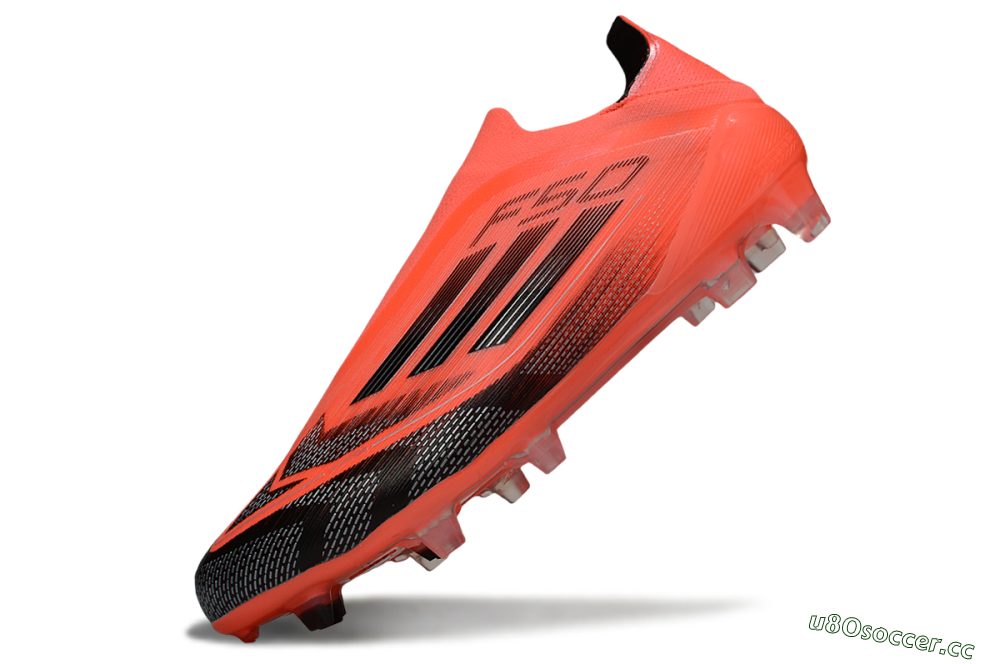 Men's Adidas F50 Elite Laceless FG Firm Ground Low-Tops Football Boots - Red/Black/Silver 5