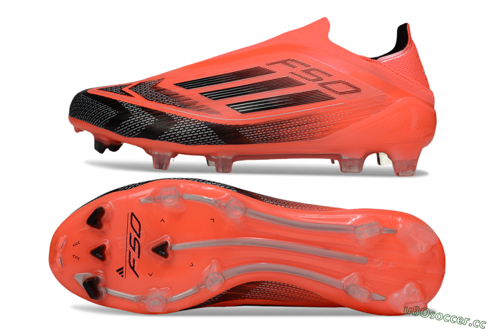 Men's Adidas F50 Elite Laceless FG Firm Ground Low-Tops Football Boots - Red/Black/Silver 1